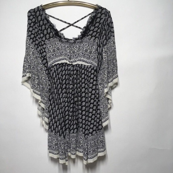 Free People Heart Of Gold Mini Dress in Black Combo S - Picture 5 of 12